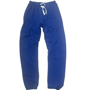 Abbot Main Fleece Jogger Sweatpants Womens Small Navy Blue Baggy Relaxed Casual